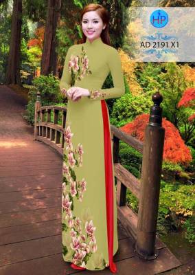 Vải áo dài hoa trên dưới-DT 1925