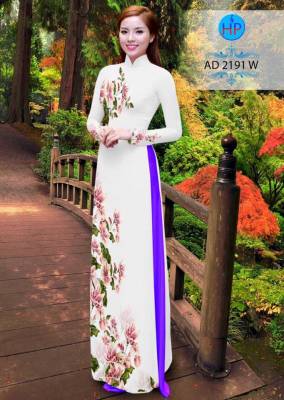 Vải áo dài hoa trên dưới-DT 1925