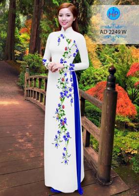 Vải áo dài hoa nhỏ chạy dọc-DT 1926