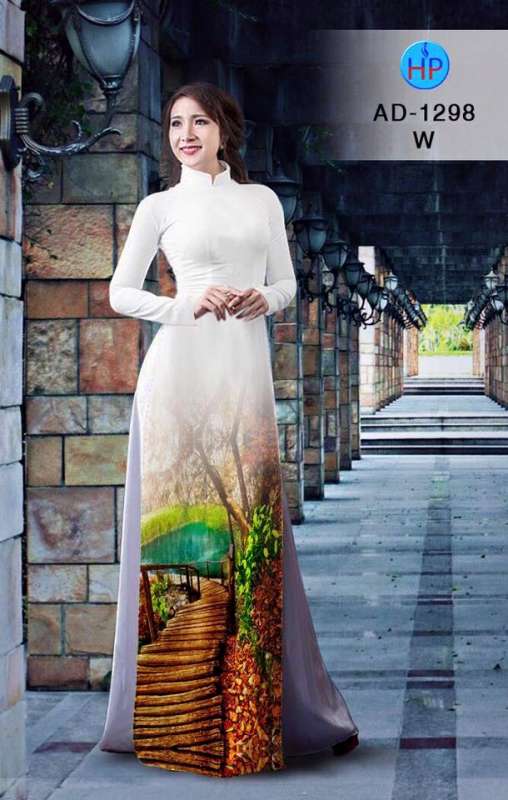 Vải áo dài phong cảnh