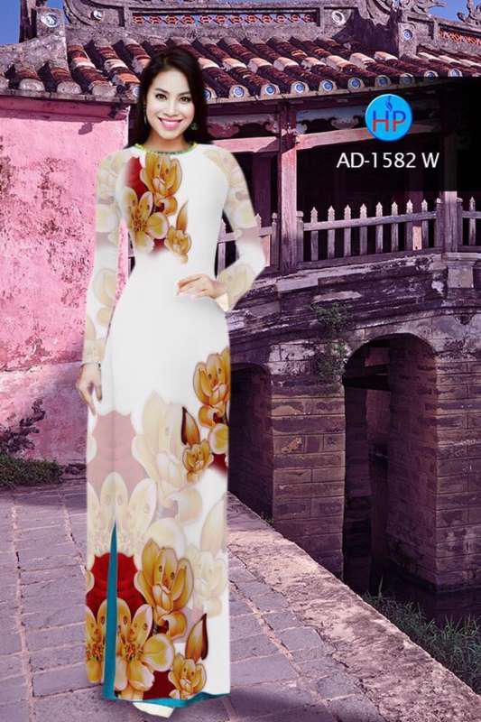 Vải áo dài hoa mờ
