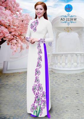 Vải áo dài hoa chạy dọc-DT 1973