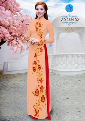 Vải áo dài hoa nhỏ chạy dọc-DT 1974
