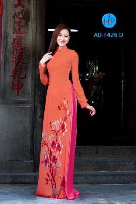 Vải áo dài cành hoa Sứ-DT 1976