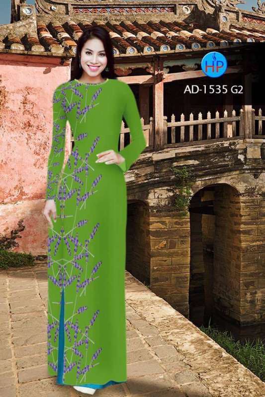 Vải áo dài hoa cỏ