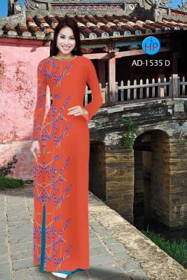 Vải áo dài hoa cỏ-DT 2021