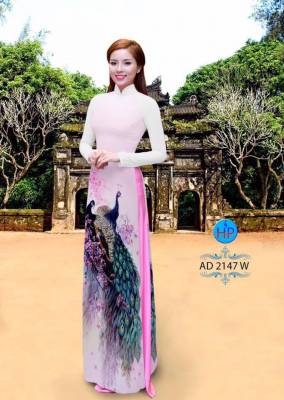Vải áo dài chim Công-DT 2022
