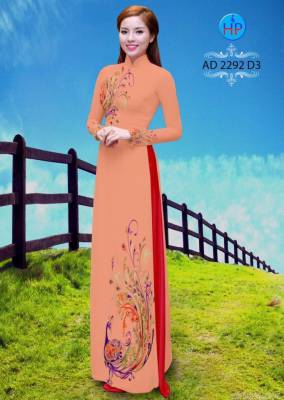 Vải áo dài chim Công-DT 2041