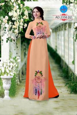 Vải áo dài vòng hoa trên dưới-DT 2045