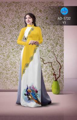 Vải áo dài họa tiết xéo-DT 2115