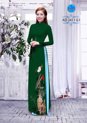 Vải áo dài cành Trúc-DT 2121