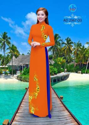 Vải áo dài hoa dây trên dưới-DT 2122