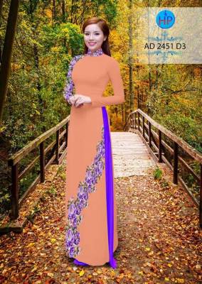 Vải áo dài hoa xéo-DT 2136