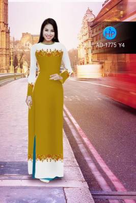 Vải áo dài hoa văn trên dưới-DT 2137