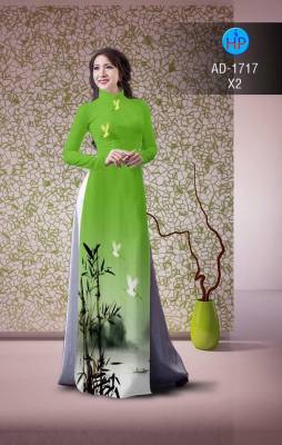 Vải áo dài cành trúc-DT 2138