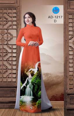 Vải áo dài phong cảnh-DT 2168
