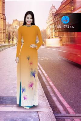 Vải áo dài hoa tà dưới-DT 2169