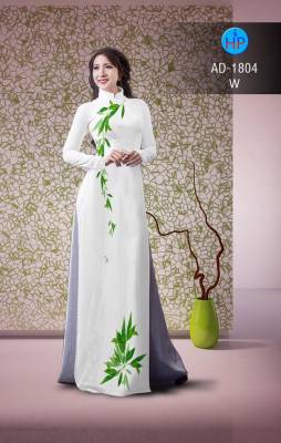 Vải áo dài lá cây-DT 2204