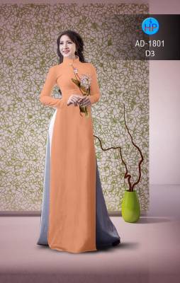 Vải áo dài hoa Sen xéo-DT 2208