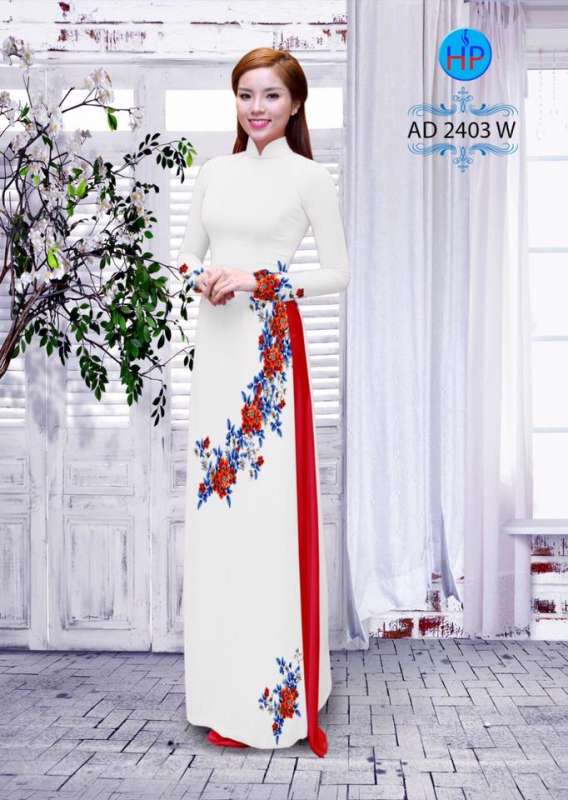 Vải áo dài hoa xéo