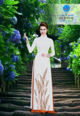 Vải áo dài bông lúa vàng-DT 2246