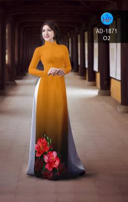 Vải áo dài hoa tà dưới-DT 2247