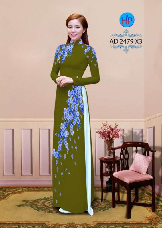 Vải áo dài hoa nhỏ