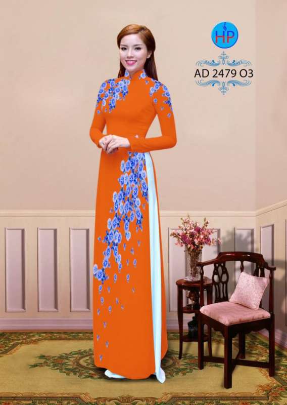 Vải áo dài hoa nhỏ