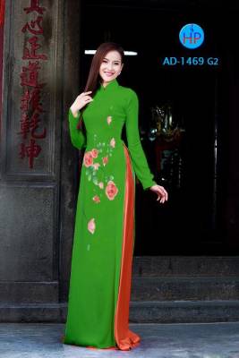 Vải áo dài hoa Hồng-DT 2269