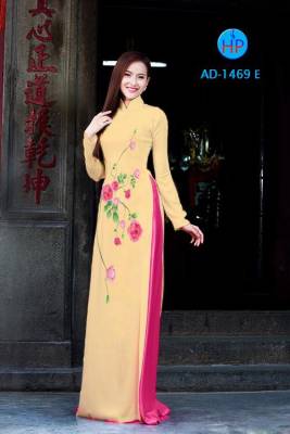 Vải áo dài hoa Hồng-DT 2269