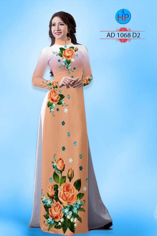 Vải áo dài hoa Hồng
