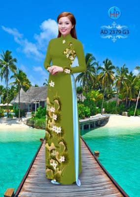 Vải áo dài hoa Sen-DT 2281