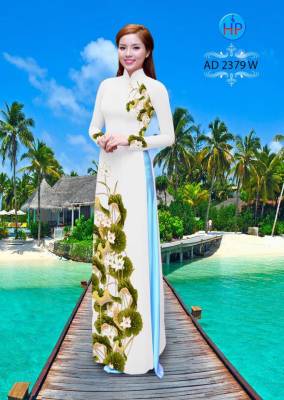 Vải áo dài hoa Sen-DT 2281