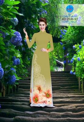 Vải áo dài hoa  mờ-DT 2302