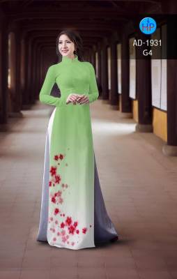 Vải áo dài hoa tà dưới-DT 2304