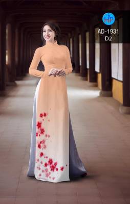 Vải áo dài hoa tà dưới-DT 2304