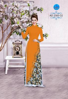 Vải áo dài hoa xéo-DT 2308