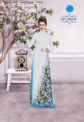Vải áo dài hoa xéo-DT 2308