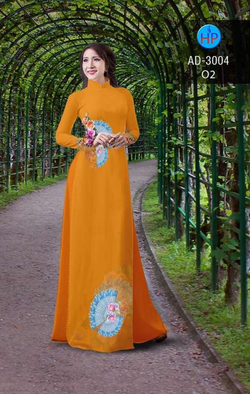 Vải áo dài hình cánh quạt