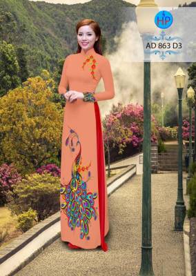 Vải áo dài chim Công-DT 2327