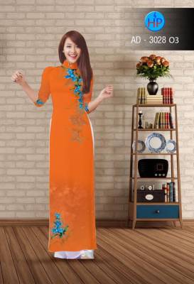 Vải áo dài hoa 3D mờ-DT 2349