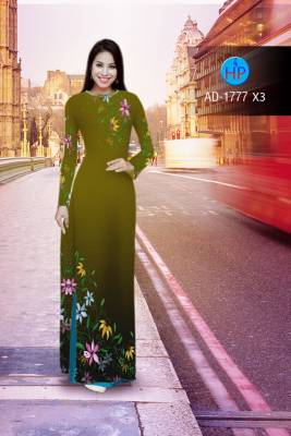Vải áo dài cành hoa nhỏ-DT 2354