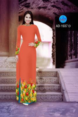 Vải áo dài hoa tà dưới-DT 2372