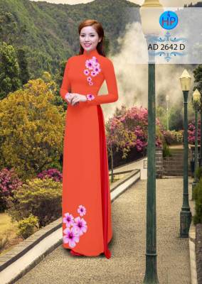 Vải áo dài hoa trên dưới-DT 2373