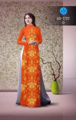 Vải áo dài hoa văn chạy dọc-DT 2376