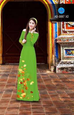 Vải áo dài lá rơi-DT 2384