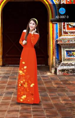 Vải áo dài lá rơi-DT 2384