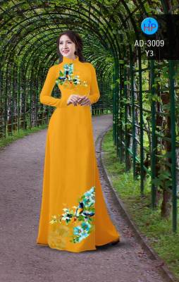 Vải áo dài hoa và chim-DT 2398