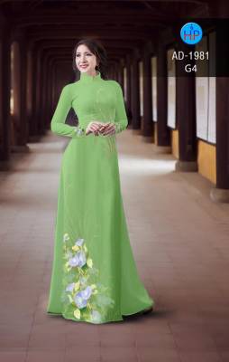 Vải áo dài hoa tà dưới-DT 2404