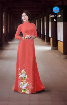 Vải áo dài hoa tà dưới-DT 2404